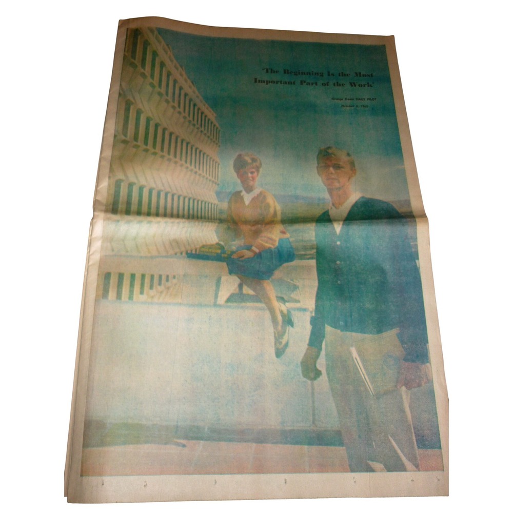 1965 Orange Coast Daily Pilot Newspaper UCI Opening Day UC Irvine History